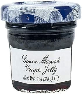 Bonne Maman Grape Jam Preserves, 30 pcs x 1 oz, Jelly Mini Jars