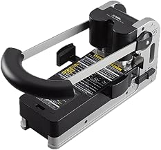 CARL, Extra Heavy Duty, 2 Hole Paper Punch, 300 Sheets Punch Capacity,Black and Silver