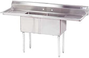 Advance Tabco FE-2-1620-18RL 16" x 20" 2 Compartment Sink
