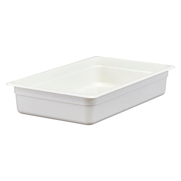 White Camwear Full Size Food Pan by Cambro – 4.0 inches, Polycarbonate, White, Model 14CW148