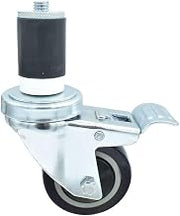 BK Resources 3" Polyurethane 1-1/2" Expanding Stem Swivel Caster for Work Tables with Total Lock Brake, NSF, 300lb Capacity Per Wheel