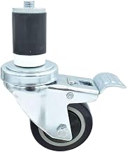 BK Resources 3" Polyurethane 1-1/2" Expanding Stem Swivel Caster for Work Tables with Total Lock Brake, NSF, 300lb Capacity Per Wheel