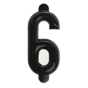 Black Plastic Embossed Number 6 & 9-1 1/2"H by SHAW & SLAVSKY INC – Plastic, Black, Model 101-#6