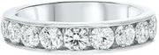 3ct Wedding Band Round Cut Moissanite Channel Set Half Eternity White Gold Plated
