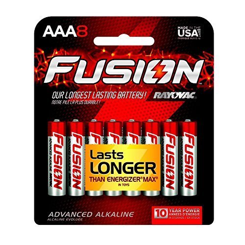 Fusion Aaa 8-Pk by Rayovac – Pack of 5, Model 824-8TFUSJ