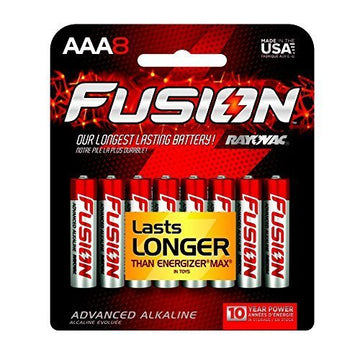 Fusion Aaa 8-Pk by Rayovac – Pack of 5, Model 824-8TFUSJ