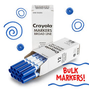 Crayola Blue / 12 Count (Pack of 1) / Chisel Coloring Pens & Markers