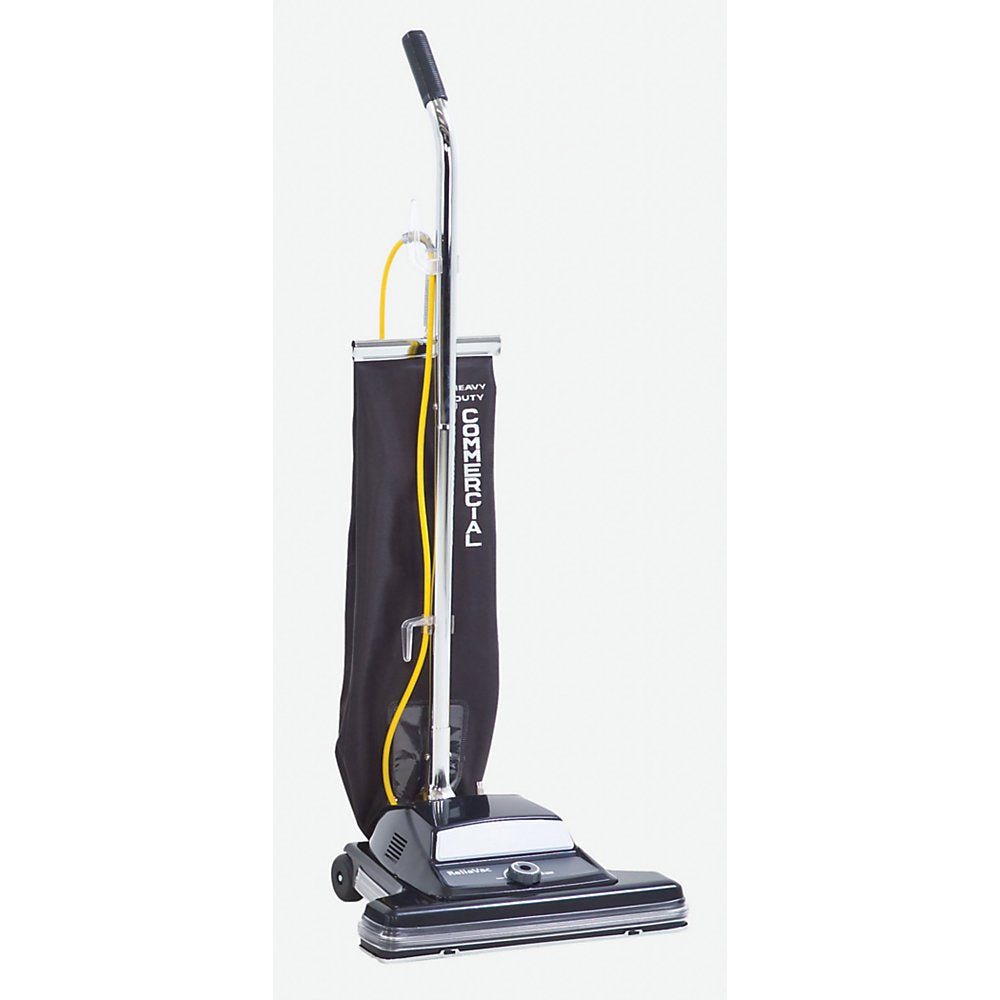 ReliaVac 16 HP Upright Vacuum by Clarke – 20"L x 11"W x 45"H, Metal, Black, Model 03005A