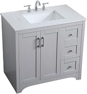 36 Inch Single Bathroom Vanity in Grey, 714632