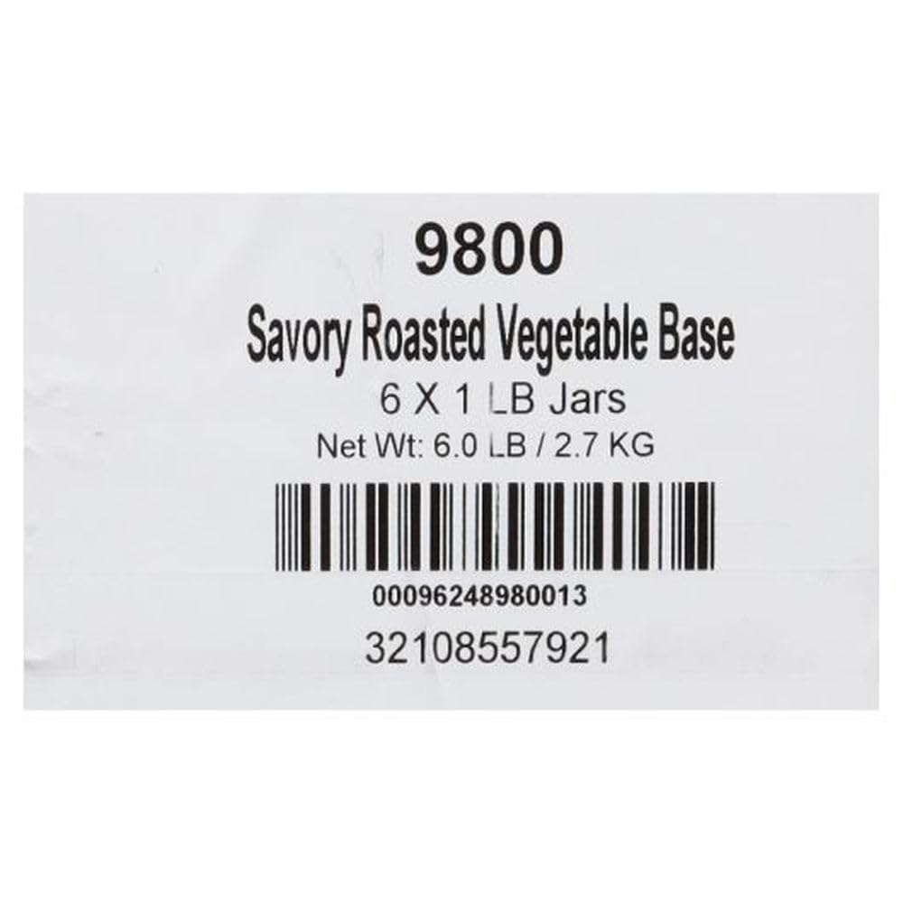 Gold Label Savory Roasted Vegetable Base by Custom Culinary – 16.0 Ounce (Pack of 6), Pack of 6