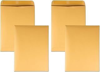 41467 Quality Park Catalog Envelopes, Heavyweight/Gummed, 9x12, 28lb, Kraft, 100/Box (Pack of 2)