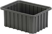 LewisBins Divider Box, 10-13/16" x 8-5/16" x 5", Gray, Lot of 8