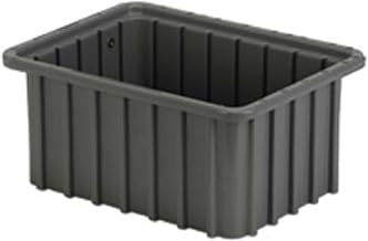 LewisBins Divider Box, 10-13/16" x 8-5/16" x 5", Gray, Lot of 8