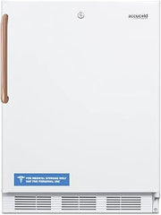 ACCUCOLD 24” Refrigerator, 5.5 cu.ft. Capacity, Undercounter, ADA Compliant, Commercial, Built-In, Copper Handle, White - FF7LWBITBCADA