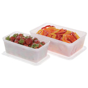 3 Qt Translucent Plastic Food Storage Box - 10 5/8" L x 6" W x 4 1/8" D by J F C MANUFACTURING INC – 10.625 x 6 x 4.125 inches, 3.0 quarts, Polyethylene, Model 3QTCF001