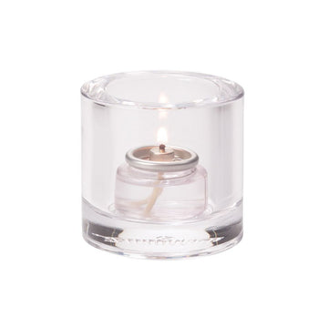 Clear Thick Glass Tealight Lamp by Hollowick – Glass, Model 5140C