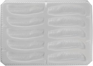 Fish Fillet Puree Mold, White, Plastic, 10 Servings, Irregular Shape