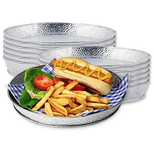 Tablecraft 12 / Round 8.5 Inch Diameter / Silver Platters