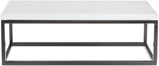 HUBERT Black Display Riser with Marble Top - 7"H