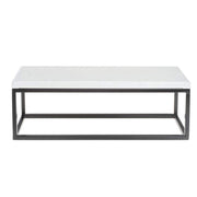 Black Display Riser with Marble Top - 7"H by HUBERT – Melamine, Black, Model 64410+34778