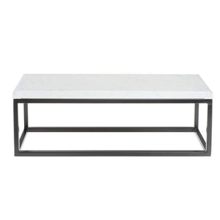 Black Display Riser with Marble Top - 7"H by HUBERT – Melamine, Black, Model 64410+34778