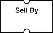 Productive Labels White 1-Line Dating and Coding Gun Labels 1-Line Black Imprinted Sell by, 24 Sleeves
