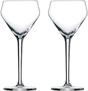 x The Educated Barfly Collection Coupe Glass Handblown Teardrop Nick and Nora Cocktail Glass - 6-ounce, Set of 2 Martini Glasses for Up Cocktails (Plain)