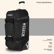 RIG 9800 Wheeled Suitcase (Stealth) by OGIO – One Size, 123 liters, Polyester, Stealth, Model 121001_03_N0
