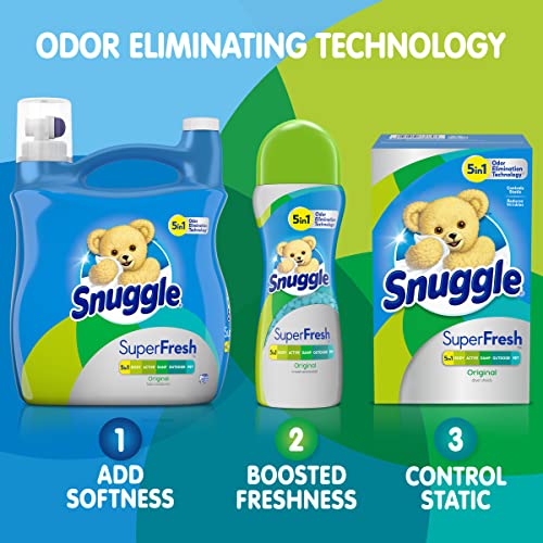 Snuggle Azul sparkle / 200 Count (Pack of 6) / Morning Breeze Dryer Sheets