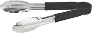 Winco 9" Black Plastic Serving Tongs | Color coded, Scalloped edges, Restaurant service, Great for Salads and Buffets