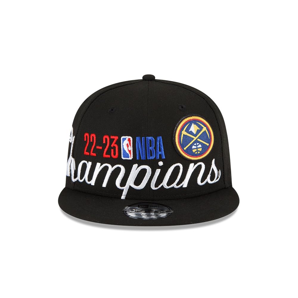 Denver Nuggets 2023 NBA Finals Champions Locker Room Snapback Hat Black by New Era – Acrylic Blend, Black, Model 9Fifty
