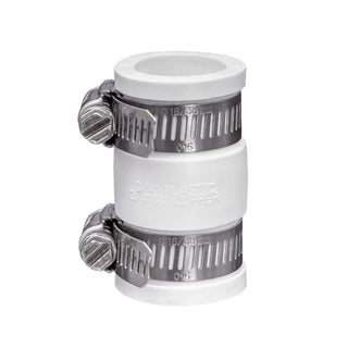 1056-075 3/4-in. Flexible PVC Condensate Pipe Coupling for Plastic and Copper Plumbing Connections in White by Fernco – 0.75", Polyvinyl Chloride, White, Model 1056-075W