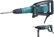 Makita HM1214CX 27 lb. AVT Demolition Hammer, accepts SDS-MAX bits and 1" Rotary Hammer, Blue