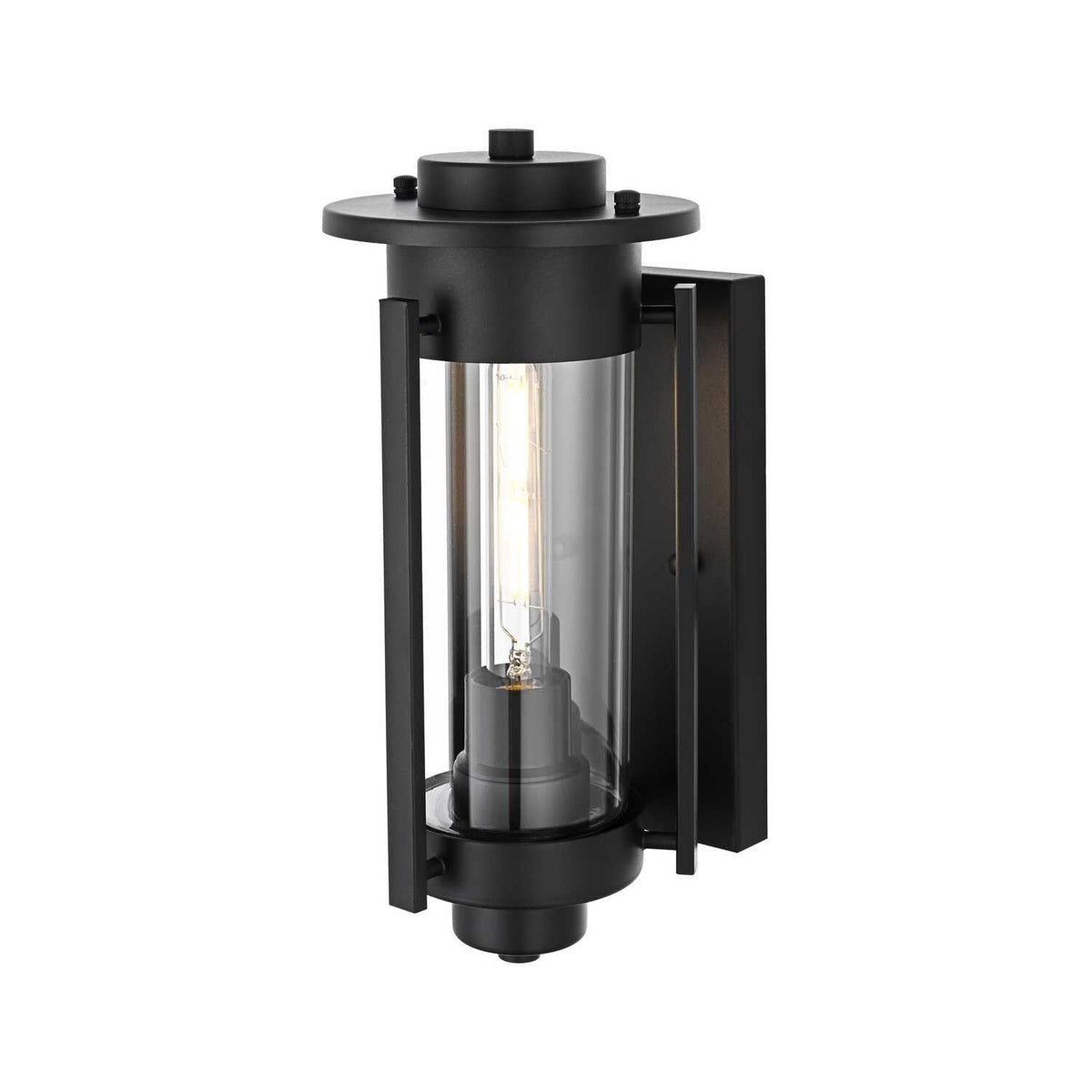 Bucknell One Light Outdoor Wall Sconce Black by Lighting Design – Iron, Black