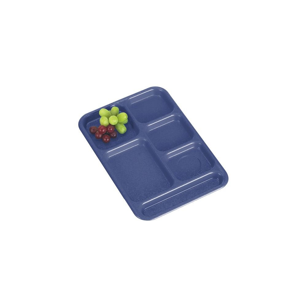 Rectangular Penny-Saver School Tray - 6 Compartment by Cambro – Navy Blue, Model PS1014186