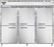 DL3WE-SS-PT-HD Designer Line Extra-Wide Three Section Pass-Thru Heated Cabinet, Full Stainless & Half-Height Doors