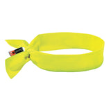 Cooling Bandana by Ergodyne – 1 Count (Pack of 1), fabric: 60% modacrylic, 38% cotton, 2% antistatic interior: 100% acrylic polymers, Lime, Model 12601