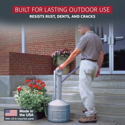 Justrite Grey / 4 Gallon / Cease-Fire Smoking Receptacles