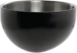HUBERT Serving Bowl with Insulated Double Walls Round Black Stainless Steel - 9 1/2 Dia x 5 1/4 H