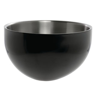 Serving Bowl with Insulated Double Walls Round Black Stainless Steel - 9 1/2 Dia x 5 1/4 H by HUBERT – Stainless Steel, Black, Model 191538028106