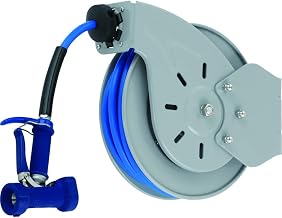 T&S Brass B-7232-05 Hose Reel, Open, Epoxy Coated Steel, Front Trigger Water Gun, 3/8" ID x 35' Hose