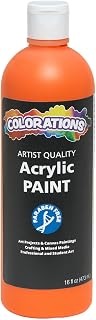 Colorations Artist Quality Acrylic Orange Paint, 16 oz Bottle