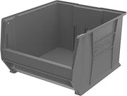 Akro-Mils 30283 Super-Size AkroBins Plastic Storage Bins, Space-Saving Stackable Bins for Garage, Classroom, Warehouse Organization, 20" L x 18" W x 12" H, Grey, 1-Pack