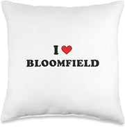 I Heart Bloomfield I Love Bloomfield Throw Pillow