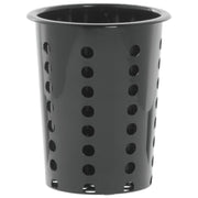 Flatware Cylinder Round Perforated Black Plastic Set of 3 4 1/2"Dia x 5 1/2"H by HUBERT – Plastic, Black, Model 191538027376