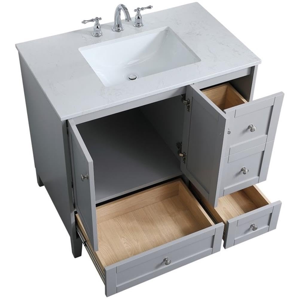 Elegant Decor 36" - Single / Grey / Traditional Bathroom Vanities
