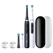 iO Series 5 Rechargeable Toothbrush Dual Pack by Oral-B – 1 Count (Pack of 2), Black and White, Pack of 2, Model 990012673