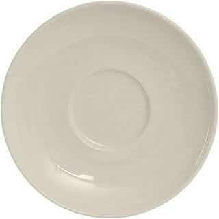 Tuxton China VEE-064 Saucer, 6-1/2" Diameter, Round, Microwave and Dishwasher Safe, Oven Proof, Fully Vitrified, Ceramic, Venice, American White/Eggshell, Pack of 36
