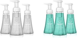 Method Foaming Hand Soap, Sweet Water, Biodegradable Formula, 10 fl oz (Pack of 3) & Foaming Hand Soap, Waterfall, Biodegradable Formula, 10 fl oz (Pack of 3)