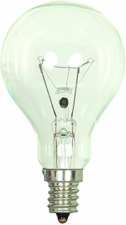 Satco S4164 Candelabra Light Bulb in Light finish, 3.38 inches